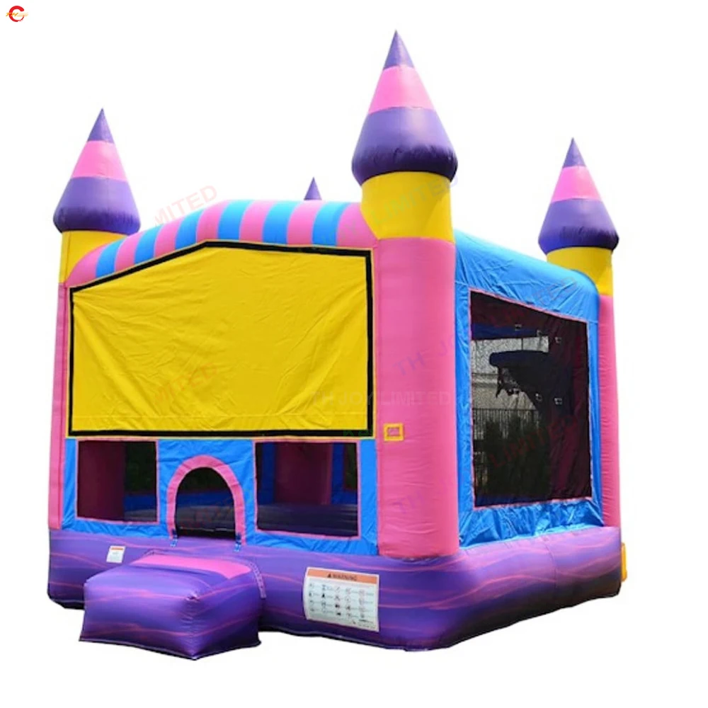 

Free Door Shipping Wholesale Purple Inflatable Bouncy Castle Popular Jumping Houses