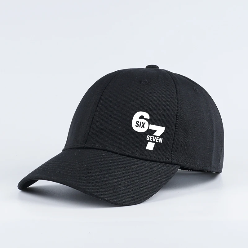 Number 67 Six Seven Print Baseball Cap Men Women Vintage Adjustable Dad Hat Sport Sun Hat