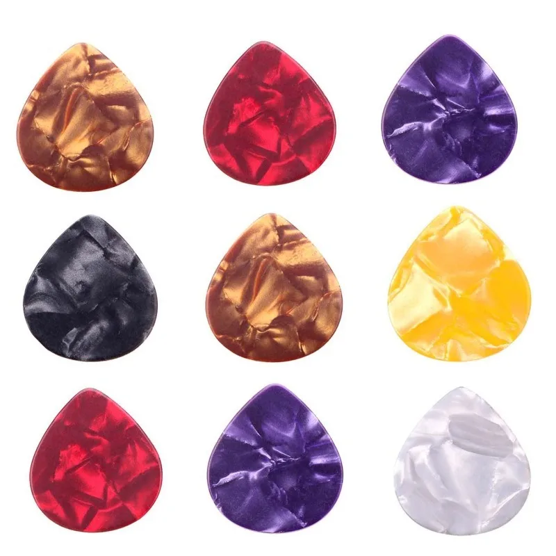 

10 Pcs 0.5mm 0.75mm 1.0mm Guitar Pick Mixed Colorful Guitar Picks Assorted Pearl Variety Sampler Pack Celluloid