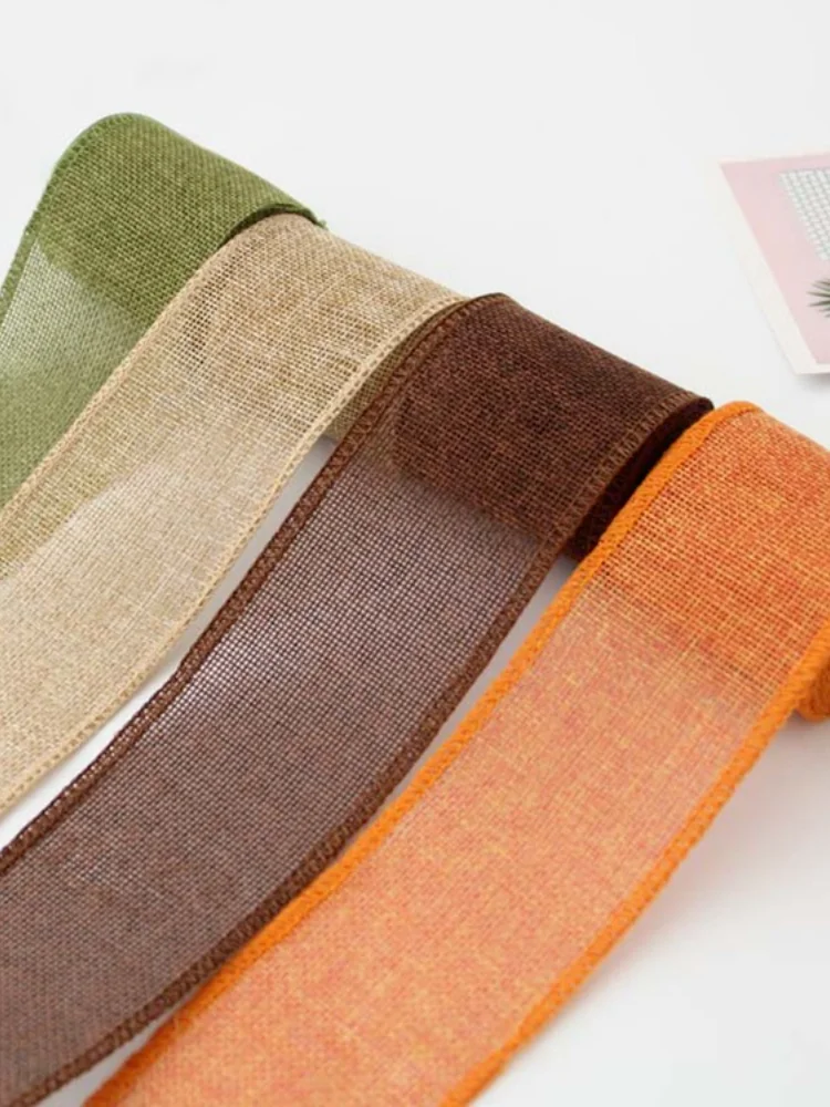 Ruban en Toile de Jute Naturelle Colorée, 6cm, 3 m/rouleau, pour Bricolage, Emballage de Noël, Artisanat, Décoration de Mariage