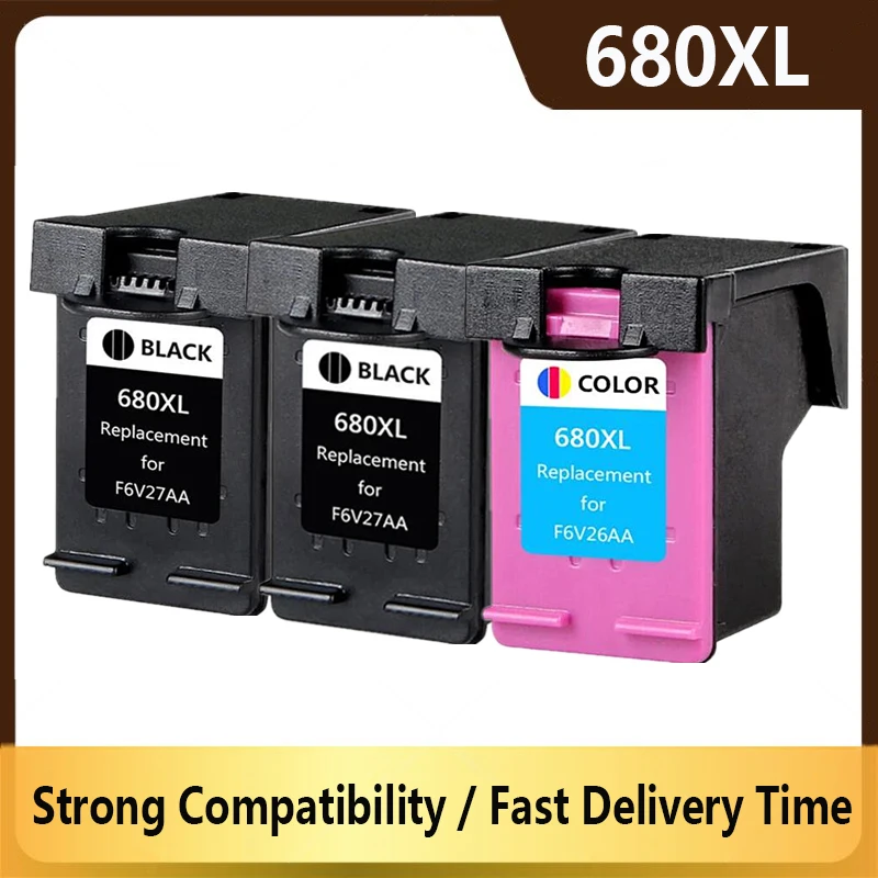 

Compatible 680XL Ink Cartridge Replacement for HP 680 For HP680 for Deskjet 2135 2136 2138 3635 3636 3835 4535 4536 4538 4675