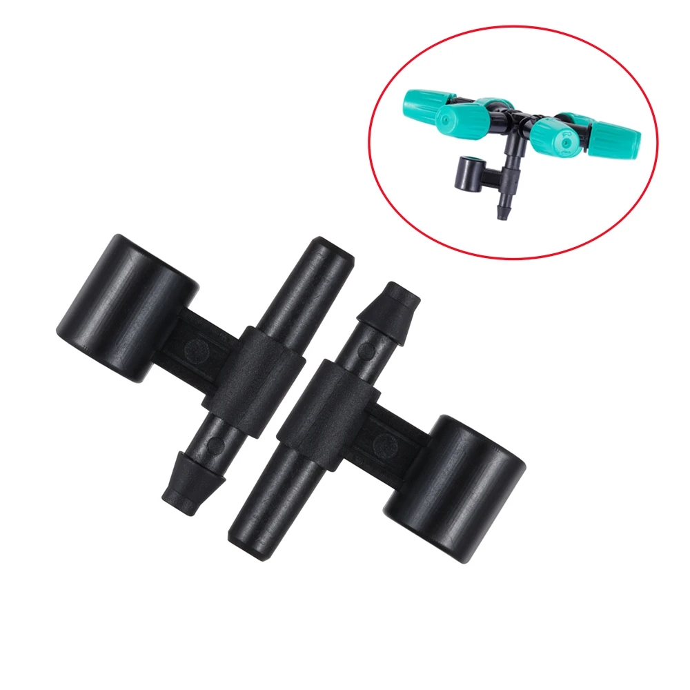 Ground-Mounted 6mm 7.5mm Micro Nozzle Bracket 4/7mm Hose Garden Agricultural Drip Irrigation Micro-Sprinkler Pole Connector 50Pc
