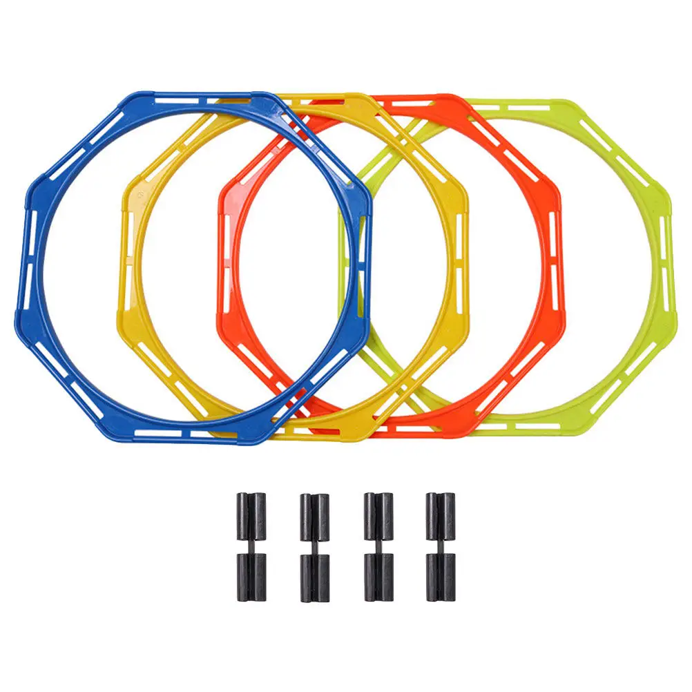 4 Pcs Exercise Ring Circle for Soccer Agility Training Equipment Football Rings Hoops Practice