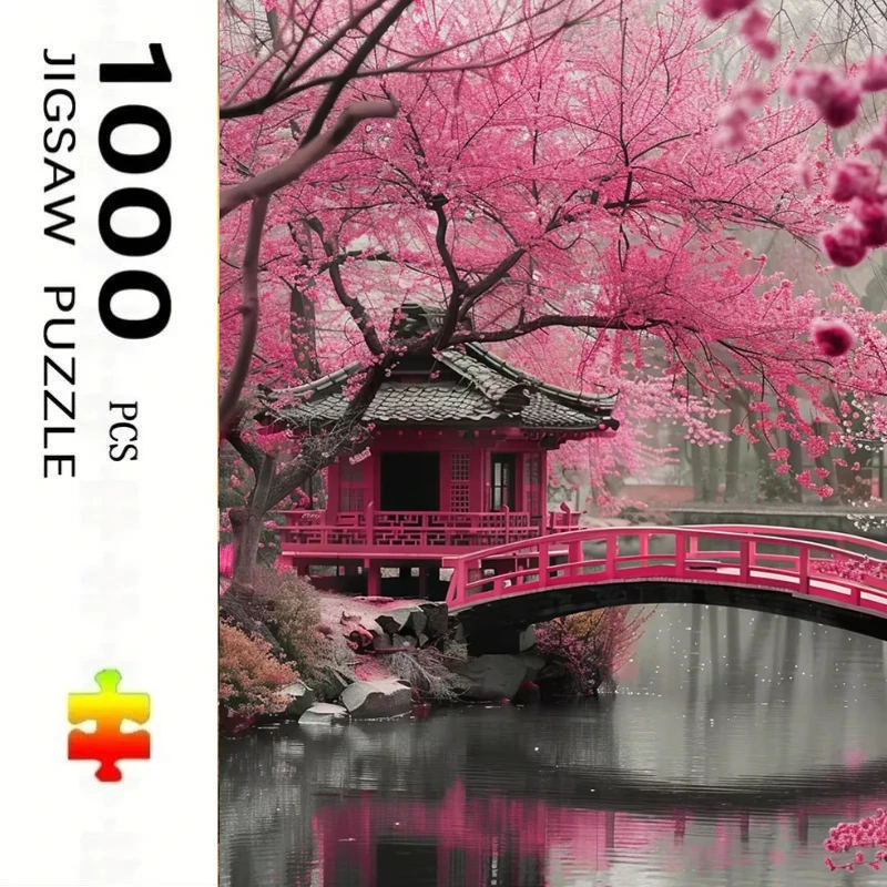 500/1000pcs for Adults Jigsaw Puzzle - Challenging Large-Scale Brain Teaser with Complex Patterns, Portable Box for Family Gam