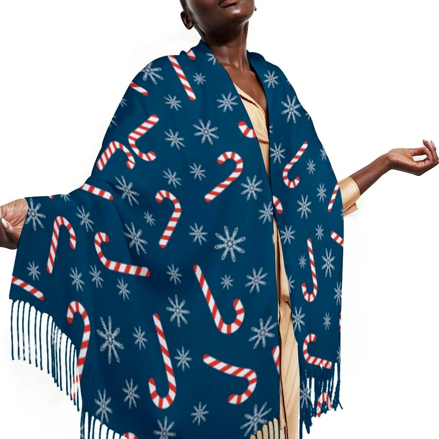 

Женский осенне-зимний шарф с подсолнухами и листьями, мягкое теплое одеяло с кисточками, шарфы, шаль, накидки