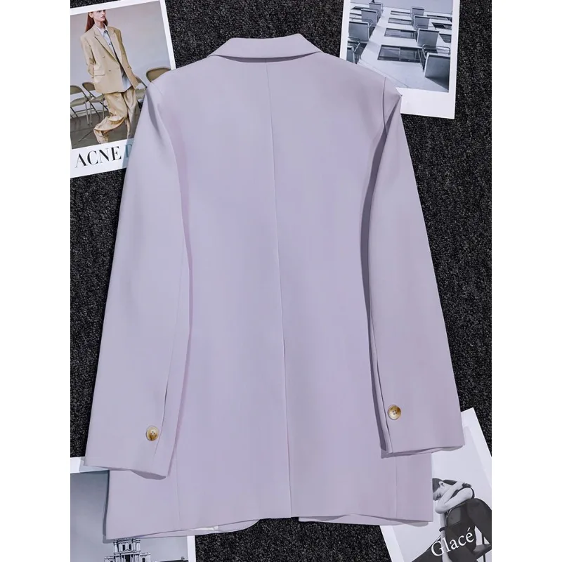 Fashion Women Suit Blazer Coat Female Long Sleeve Single Breasted Red Black Purple Formal Jacket For Office Ladies Work Wear