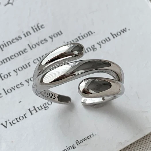 Women's 925 Silver Adjustable Pearl Ring, Elegant Gift