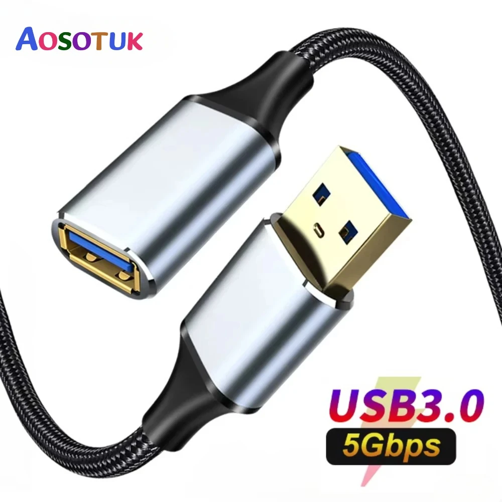 

Нейлоновый плетеный USB 3.0 «папа-мама» высокоскоростной кабель передачи данных компьютерная камера удлинительный кабель для принтера 0,5/1/2/3/5 м