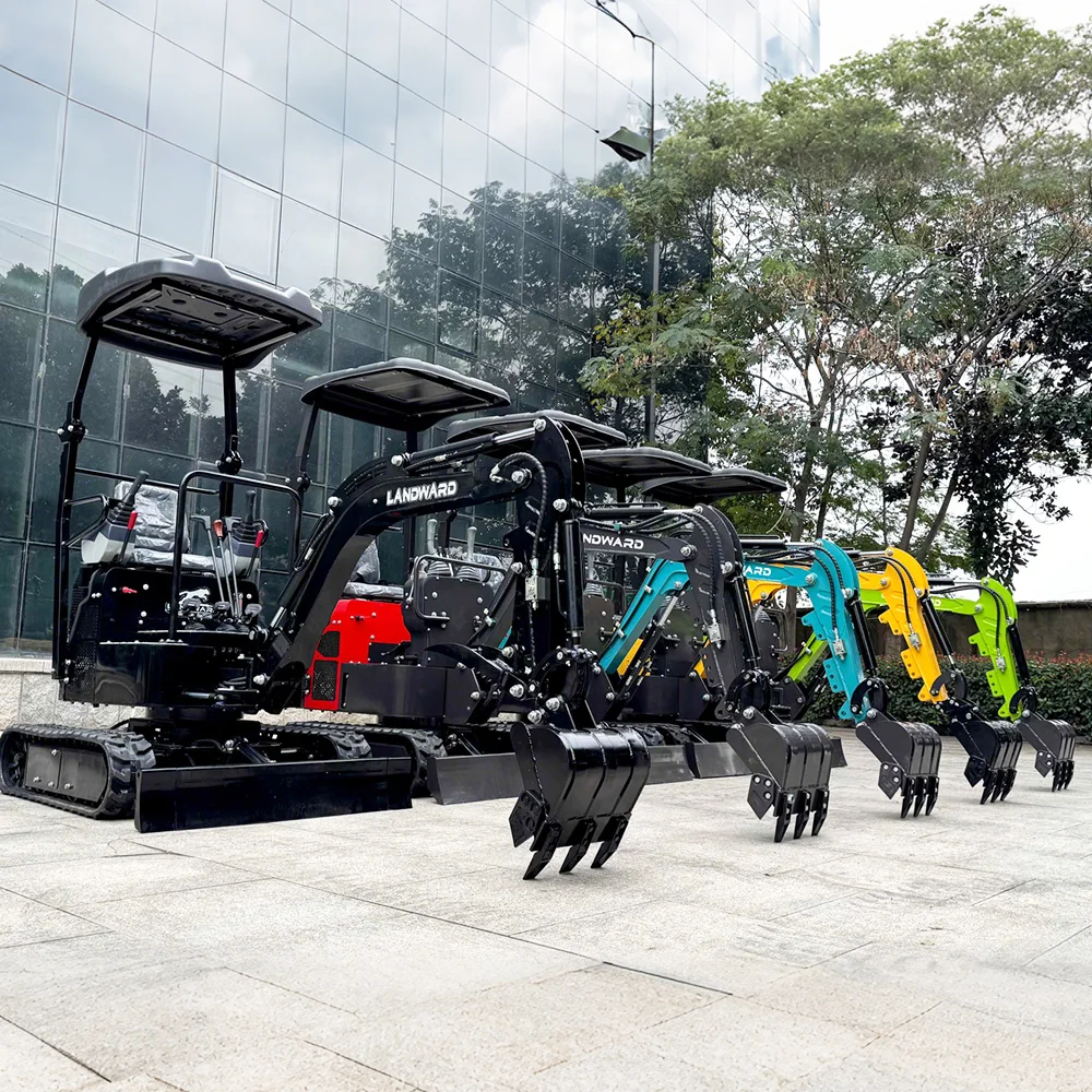 

Landward Custom Mini Excavator 1 Ton CE Euro 5 Engine Crawler Digger Earth-Moving Machinery Mini Excavator With Attachments Sale