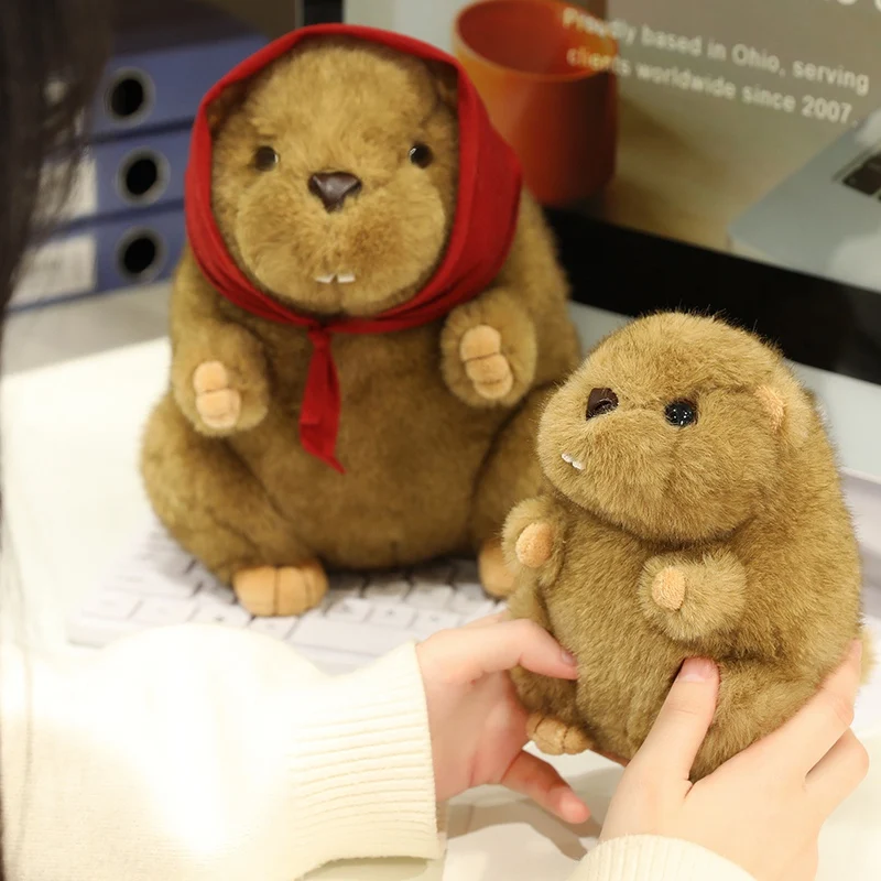 Najwyższej jakości realistyczna pluszowa zabawka świstak Wypchane zwierzę Kapibara Przytulna poduszka do spania Idealny prezent urodzinowy i świąteczny