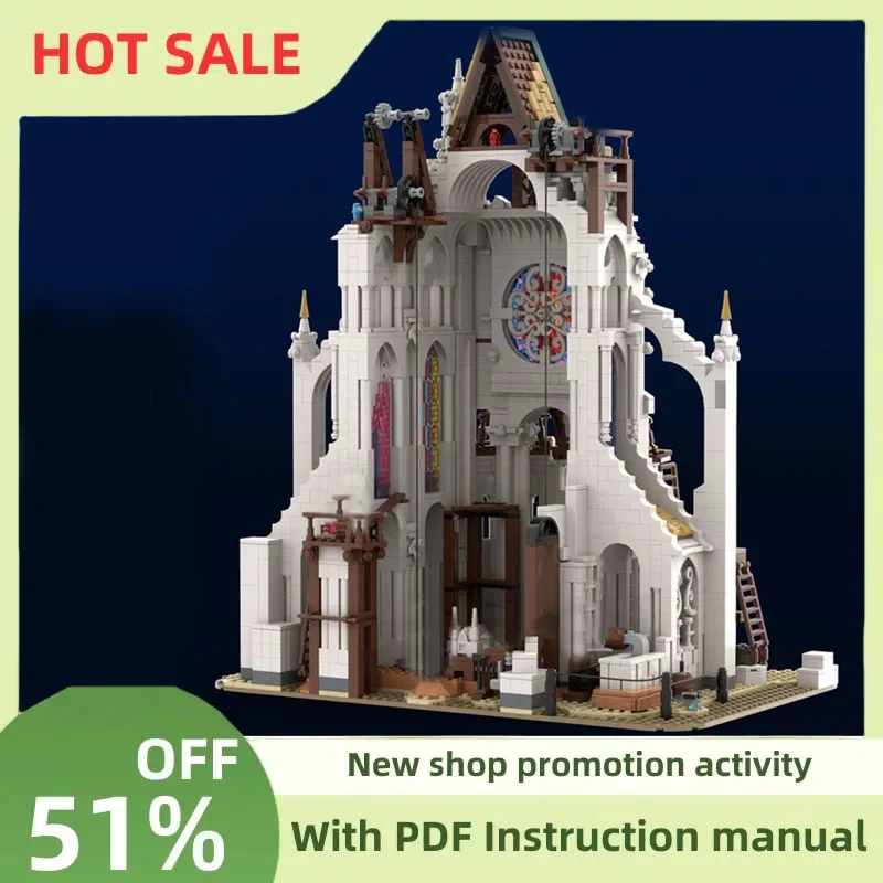 

New 3512Pcs Moc European Medieval Street View Construction Site Model Building Blocks Diy Creative Ideas Child Toy Birthday Gift
