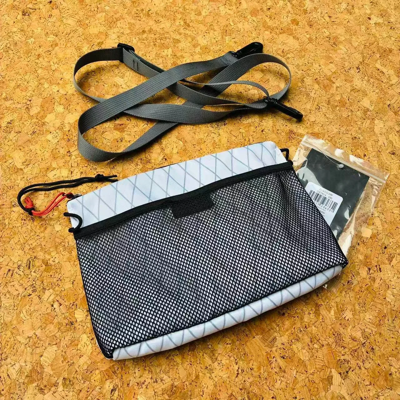 Outdoor Hiking Crossbody Small Bag for Men Adjustable Casual Shoulder Pack for Camping Mesh Lightweight EDC Phone & Key Pouch