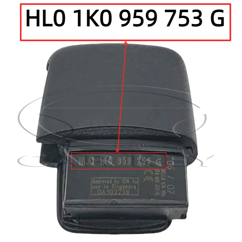 リモートコントロールキーケース,VW,フォルクスワーゲン,シュコダ,キャディ,エオス,ゴルフ,ジェッタ,シロッコ,ティグアン,トゥーラン,hu66,48チップ,1k 0 959 753 g