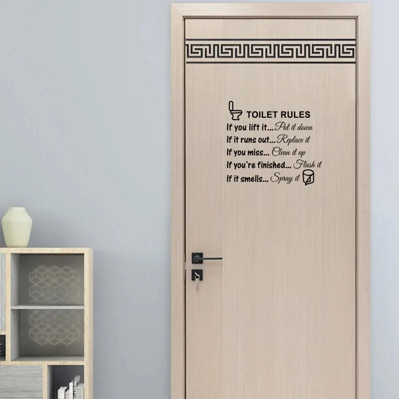 Toilet Sticker, Clean Pee Prompt Language, Little Man Toilet Seat Cover Sticker, Self-adhesive Wall Sticker, Bathroom Decoration