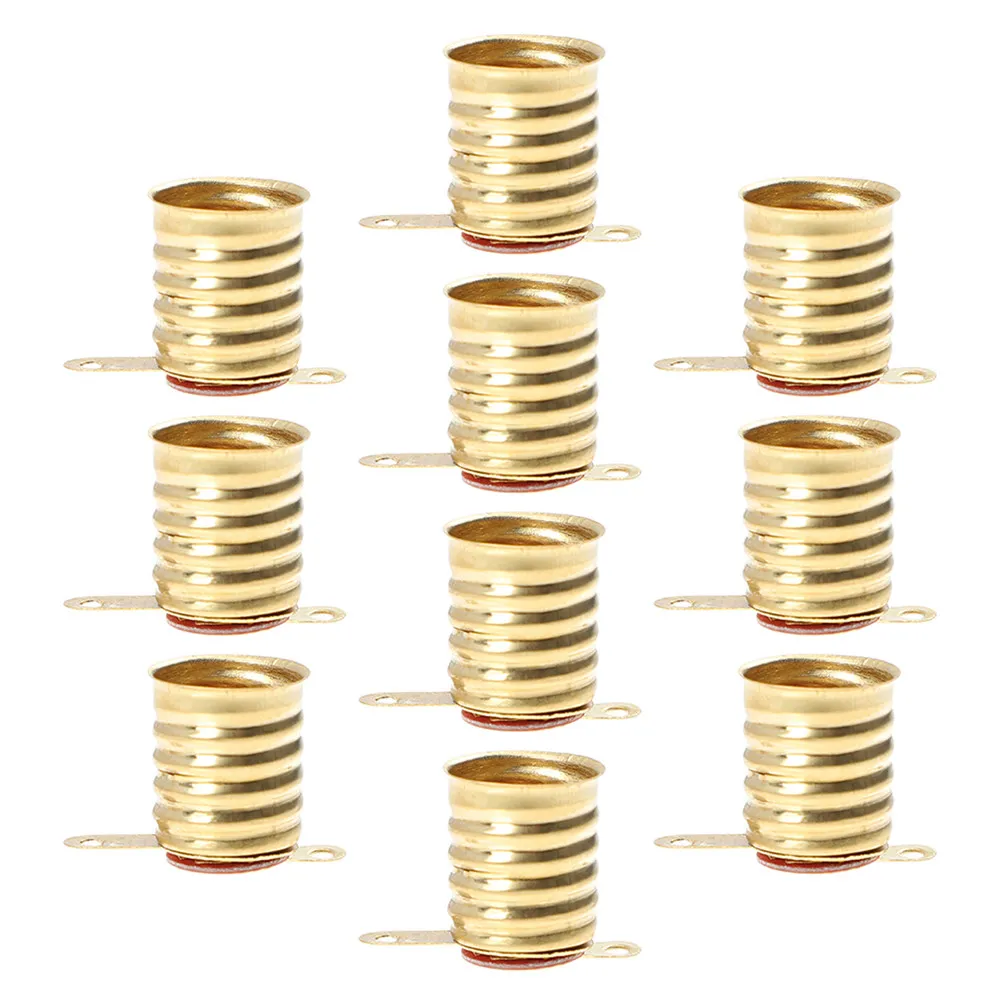 

10 шт. винтажных ретро-патронов E10 с резьбой, металлические основания для ламп, для самостоятельной сборки светильников в столовой, на кухне, в баре