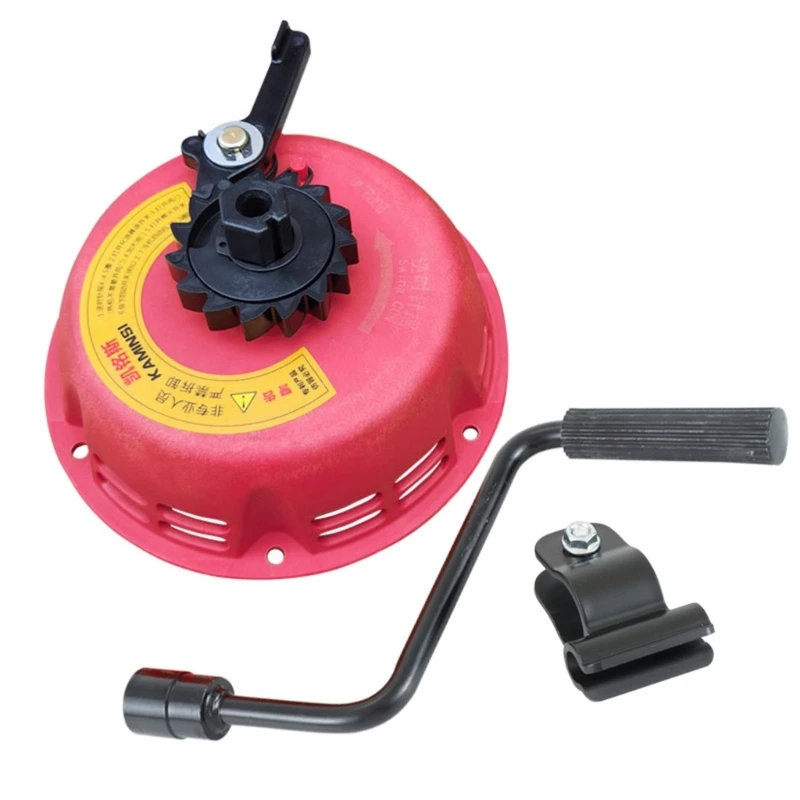 37JC Manual Hand Cranked Starter for Gasolines Engines for 168 170F Featuring No Pull Design Plastic Case Pumps Generator