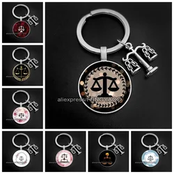 2023 Lawyer Keychain Accessories Justice Scale Keychains for Judge Justice Hammer Key Hloder Gift for Law Student