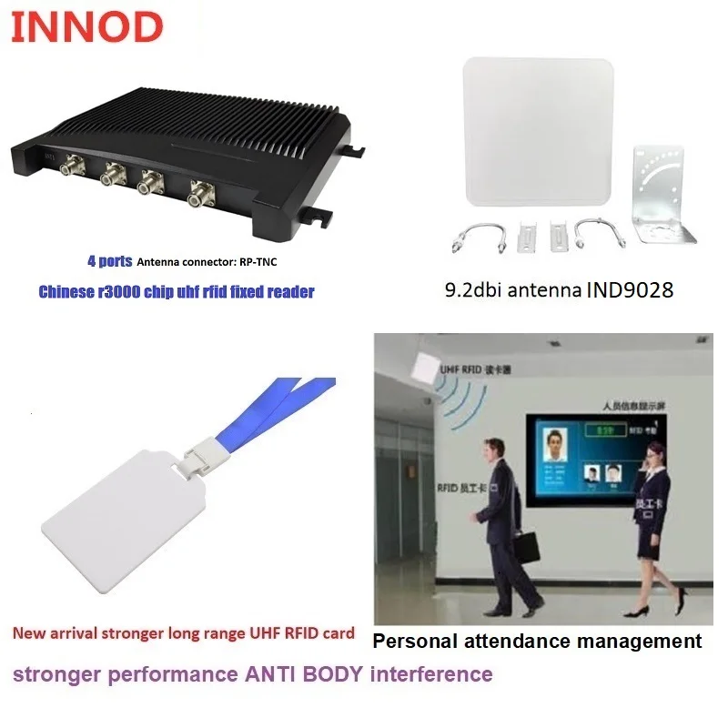 long range EPC Gen2 UHF RFID card tag 860-960mhz support custom logo printing for Access control system ANTI BODY interference