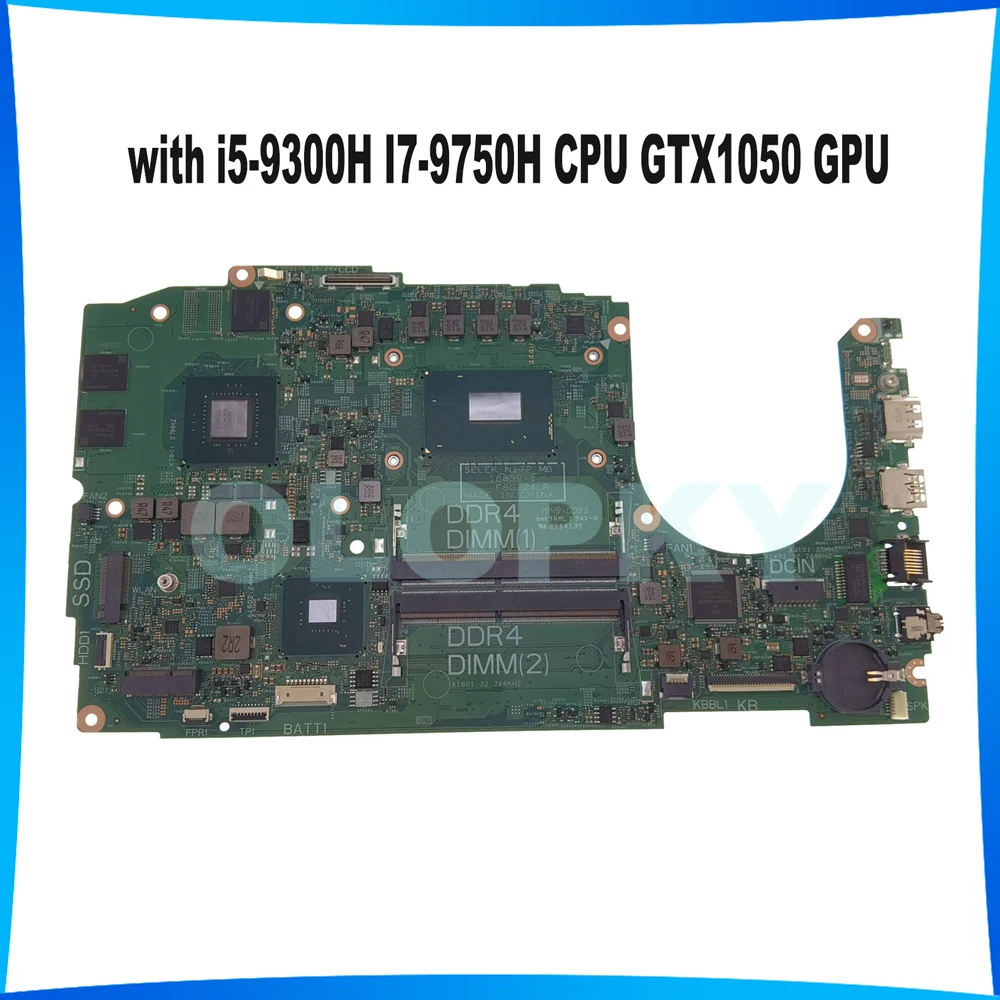 18839-1 Laptop Motherboard For Dell G3 3590  Mainboard  with i5-9300H I7-9750H CPU GTX1050 GPU CN-0MFHW 0GJ58G 100% Tested