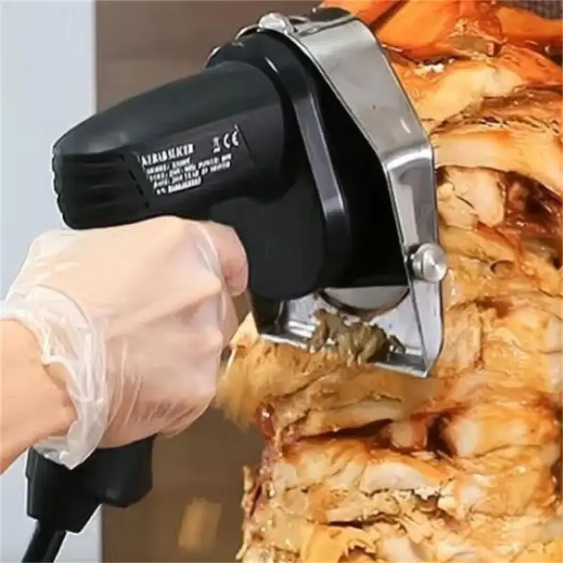 

Электрическая слайсер для мяса для барбекю, коммерческая слайсер для кебаба, нож для донера, гироскопический нож для шаурмы, машина для резки жареного мяса 110 В 220 В