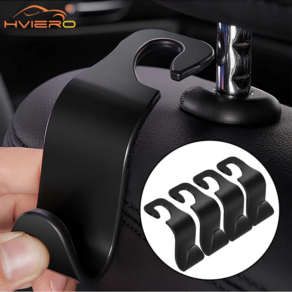 

1/2/4Pcs Universal Auto Seat Headrest Hook Storage Hanger Car Vehicle Back Organizer Holder Interior Accessories Fastener Clips