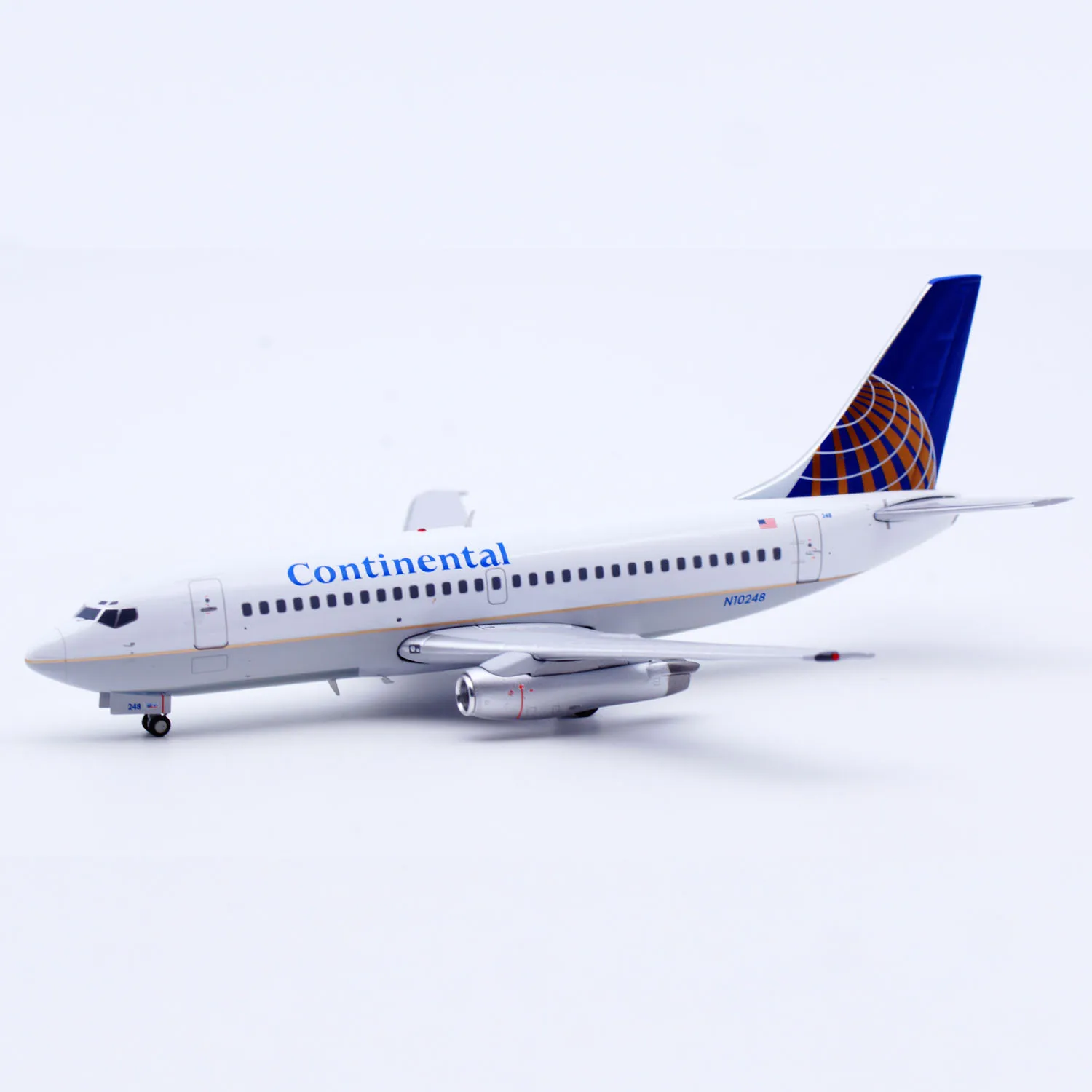 Xx20504 liga avião colecionável presente jc asas 1:200 continental companhias aéreas [polido] boeing 737-200 modelo de aeronave fundida n10248