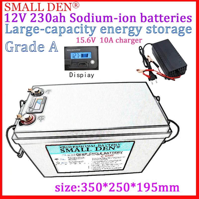 

12V 230Ah Sodium-ion Battery Voltage Solar RV Charger 12.8V Marine Equipment Low Temperature Resistant Swimming Boat Charger