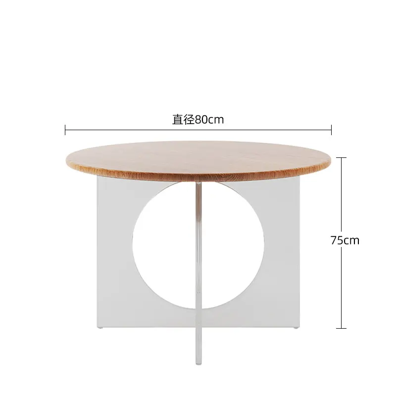 

YY Nordic Small Apartment Coffee Shop Acrylic Suspension Occasional Table and Chair