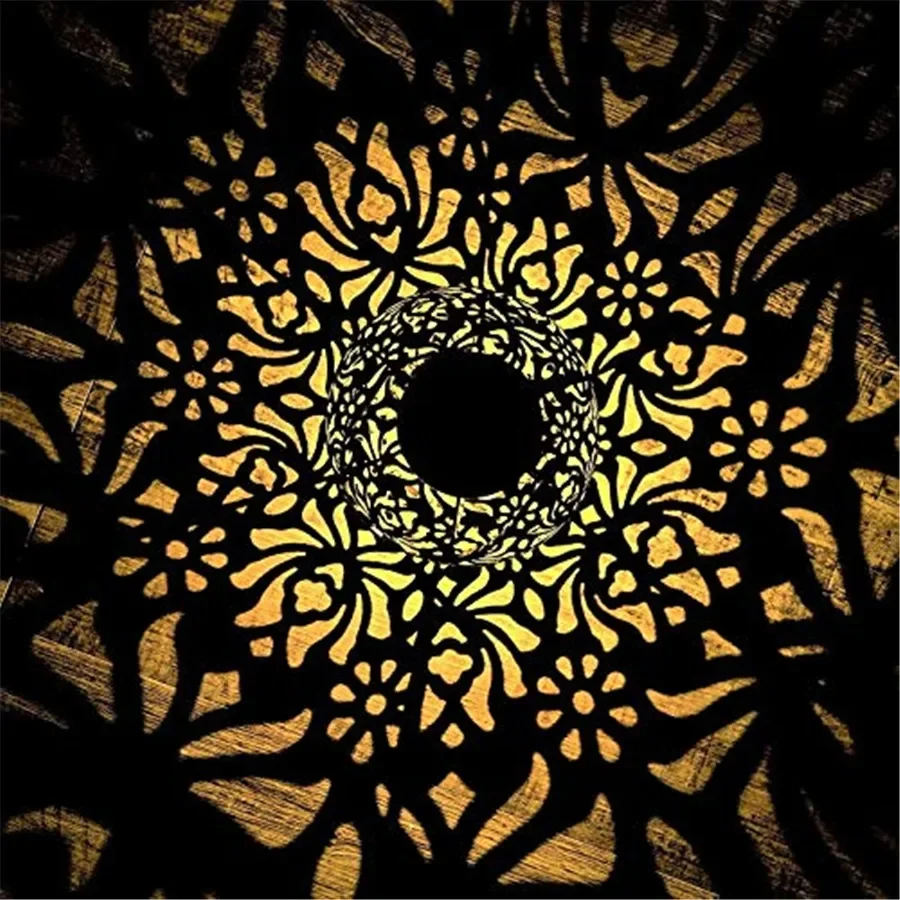 في الهواء الطلق حديقة ضوء الشمس الحديد الفن شنقا ضوء جوفاء LED مصابيح إضاءة للمناظر الطبيعية حديقة الديكور ضوء عرض مقاوم للماء