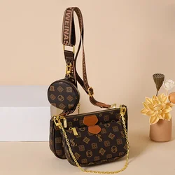 Women bag Handbags Bag for 2024 women Women's three-piece bag set leather shoulder bag Casual foreign style crossbody bag YSHKY