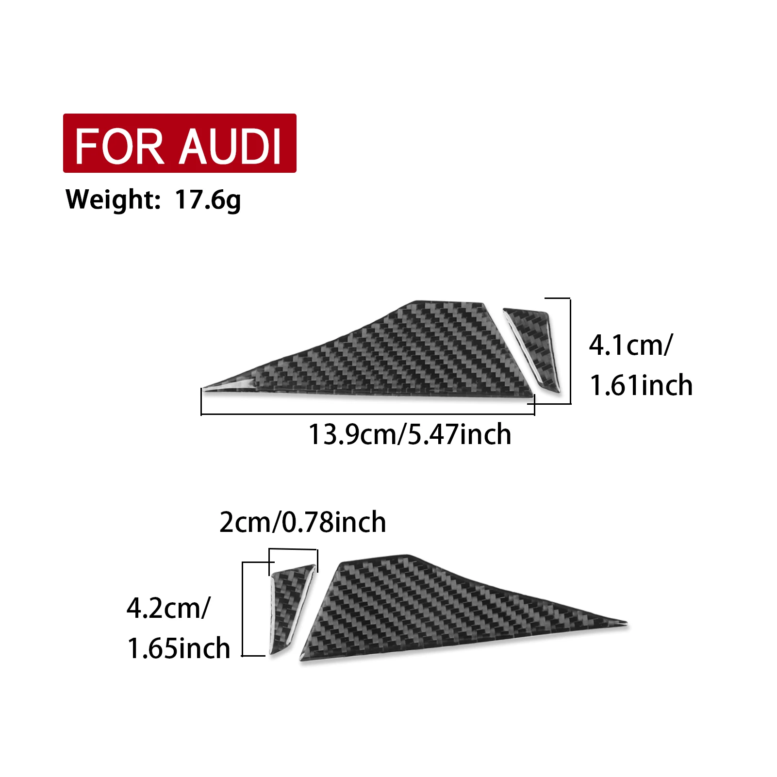 For Audi A3 8Y S3 2021-2025 Carbon Fiber front bumper Left and right air intakes automobile Interior  Accessorie trim sticker
