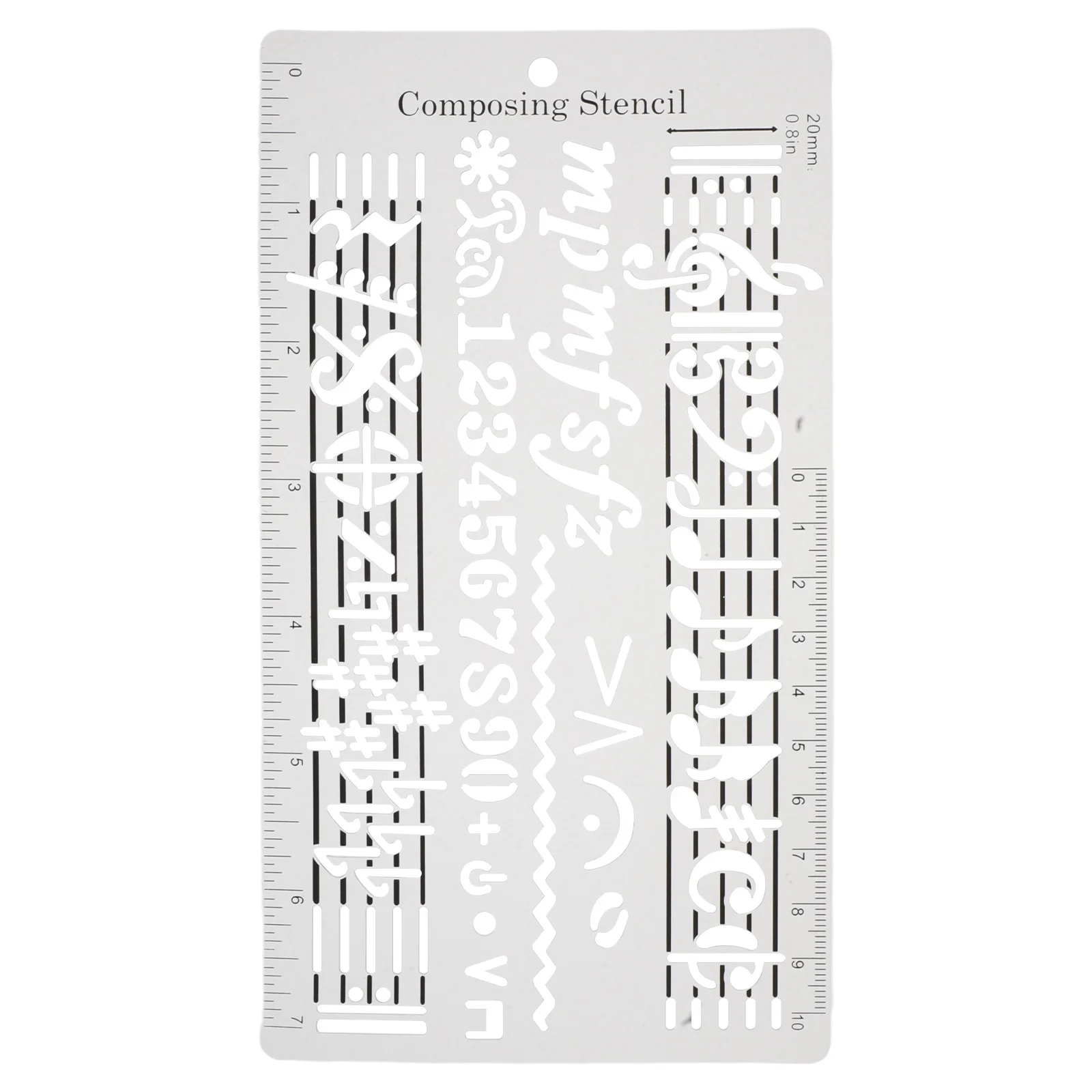

Music Staff Notation Ruler Wear Resistant Songwriter Composing Template Manuscript Composition Tool Musical Symbol Drawing Ruler