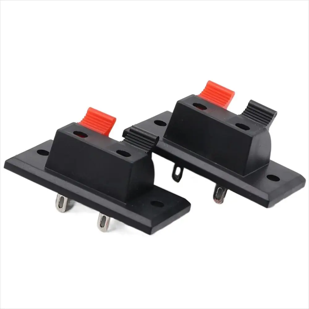 Hot 5 Pcs 2 Positions Connector Terminal Push in Jack Spring Load Audio Speaker Terminals