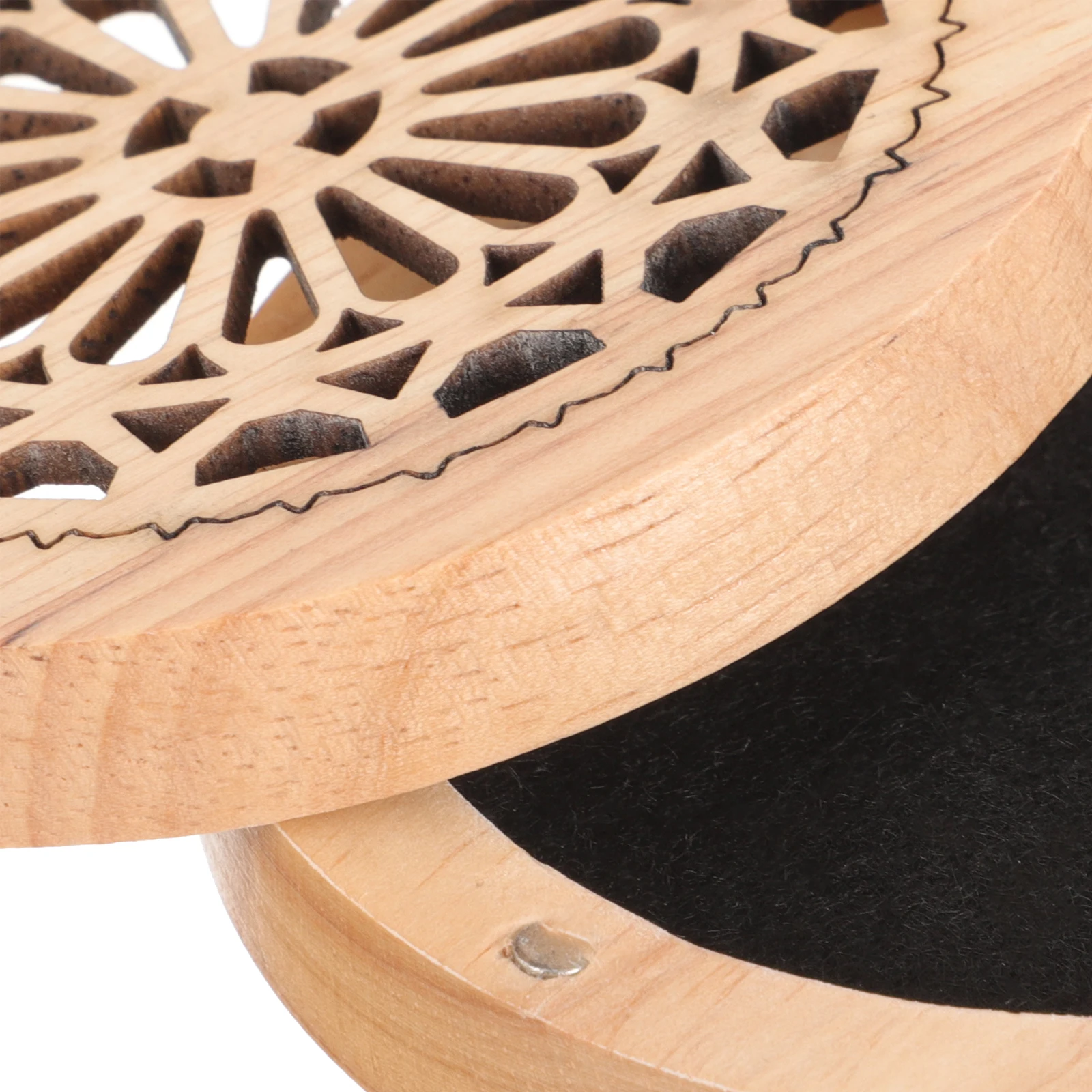 

Round Wooden Incense Box Exquisite Craftsmanship Stable Placement Desktop Relaxation Aromatherapy Carved Furnace Decorative