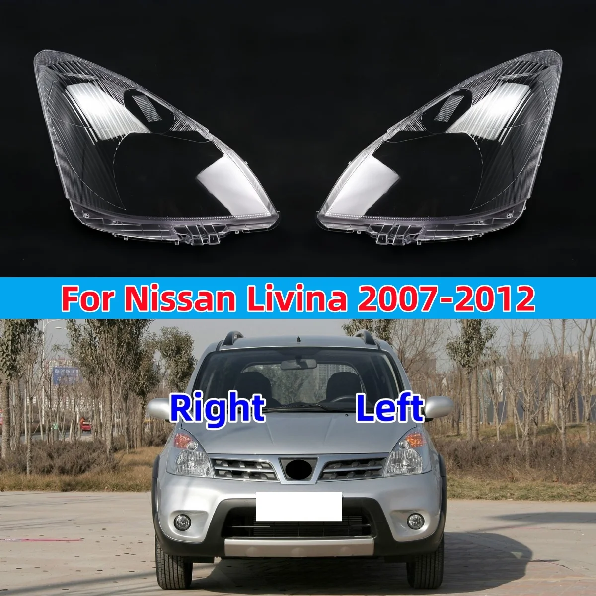 For Nissan Livina 2007 2008 2009 2010 2011 2012 Car Articles Headlight Cover Replace The Original Lampshade
