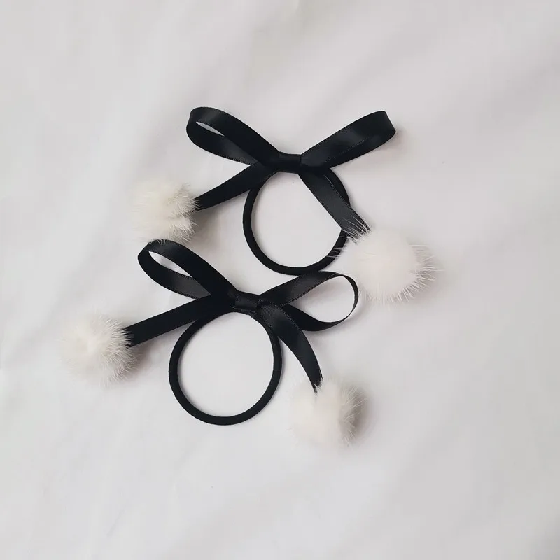 Nhật Bản Phụ Kiện Tóc Đuôi Ngựa Ngọt Dễ Thương Bóng Tóc Nơ Tóc Tóc Dây Chồn Cặp Kẹp Cổ Lolita Mũ Trùm Đầu