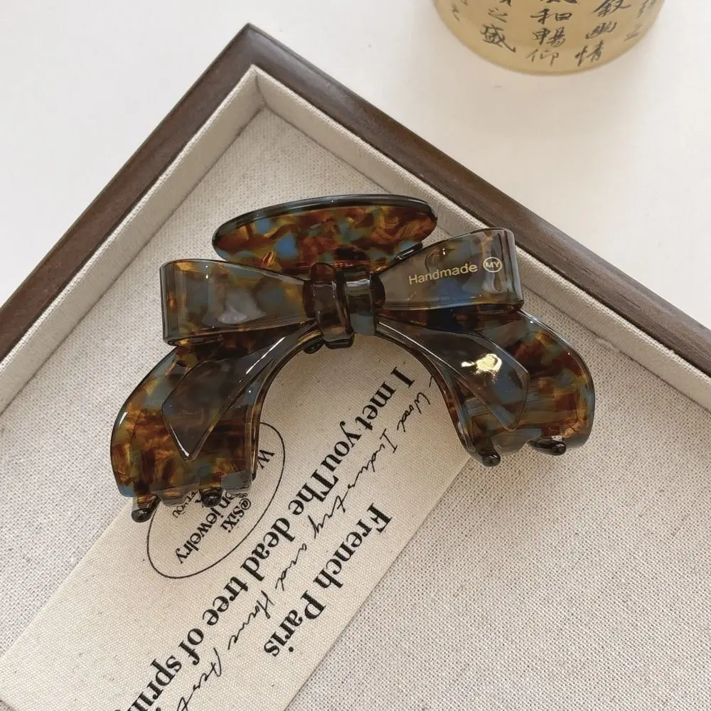 Acetate Acetic Acid Bow Hair Claw Korean Style Small French Shark Clip High Ponytail Clip Geometry Hair Crab Clip Girls