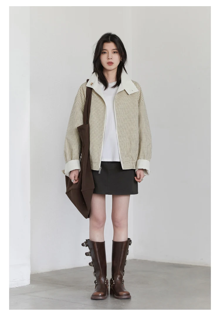 CHIC VEN Women Jackets Casual Reversible Stand Up Collar Workwear Female Coat Spring Autumn 2026 Woman Ourterwear