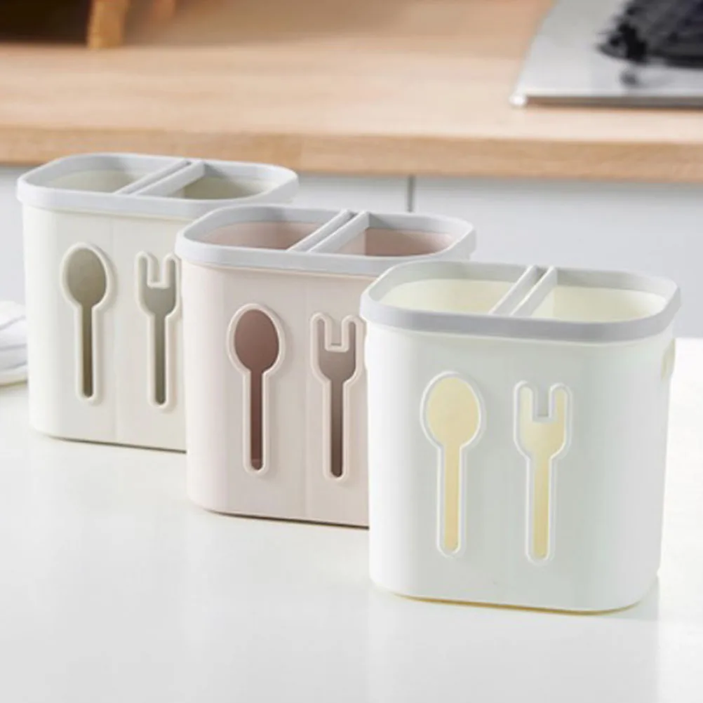 

2pcs Holder ganizer Premium Plastic Kitchen Utensil Storage Chopstick Holder ganizer Small Draining Cage Fork Silverware
