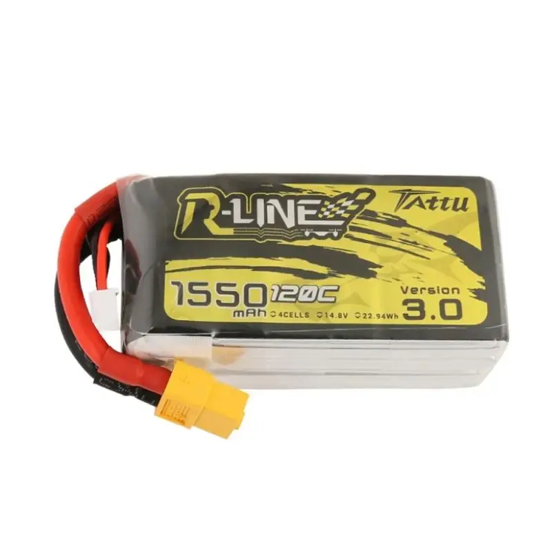 Tattu R-Line Version 3.0 V3 1300/1400/1550/1800/2000mAh 120C 4S 6S 4.2V Lipo Battery XT60 Plug FPV Racing Drone RC Quadcopter