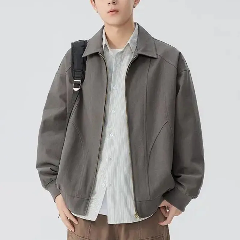

Американская ретро весенне-осенняя верхняя куртка, мужская новая повседневная рабочая куртка с лацканами