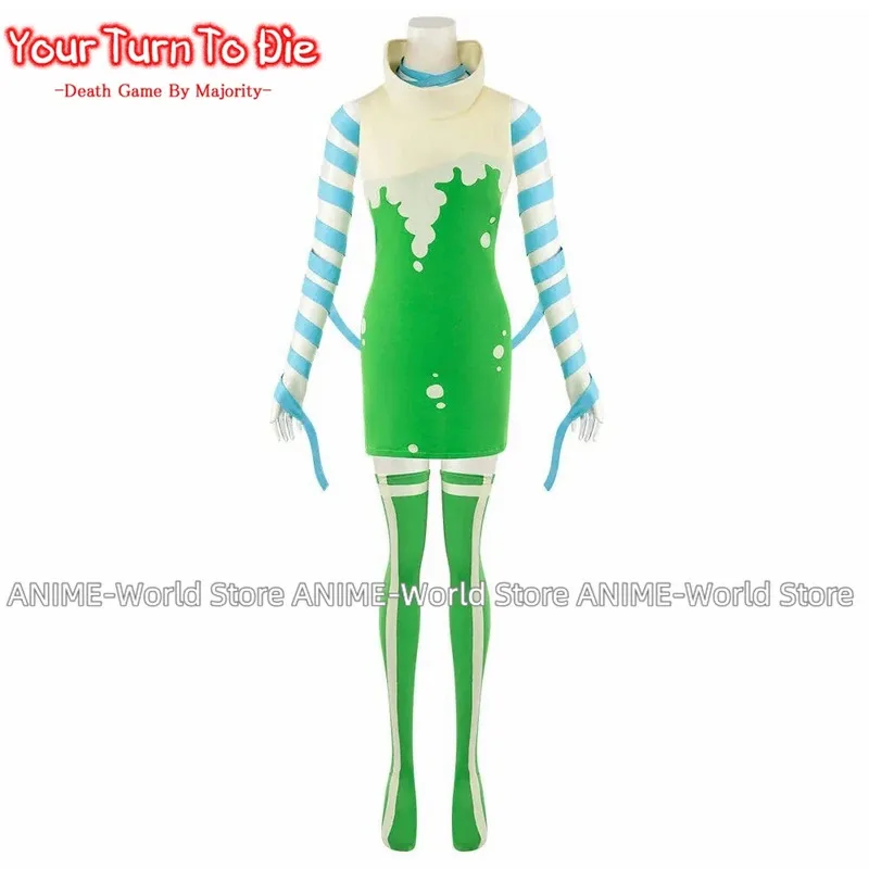 

ff34Your Turn To Die Tia Safalin Cosplay Wig Uniform Halloween Christmas Party Costume Any Size