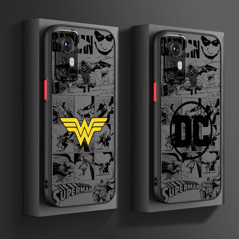 Superhero W-Wonders W-Womans Frosted Translucent For Xiaomi Mi 13 12 12T 11T 11 11i 10T 10 9T Pro Lite Ultra 5G Funda