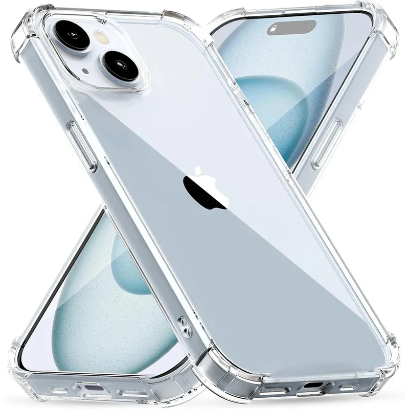 Soft Silicone Case for iPhone 16 15 14 plus 13 12 mini 11 pro Max SE 2 3 Shockproof back cover ultra thin clear airbag shell