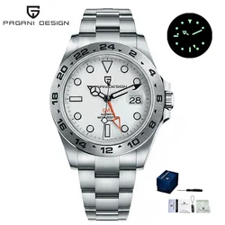 Pagani Design 2026 New Men's Diver Watch 42mm Sapphire Automatic Mechanical GMT Watch 100m Waterproof PD1682