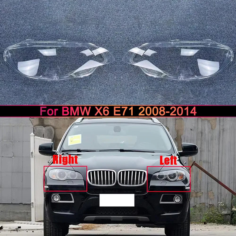 

For BMW 2008 2009 2010-2014 X6 E71 Car Accessories Headlight Cover Shade Lampshade Lens Headlamp Shell Plexiglass