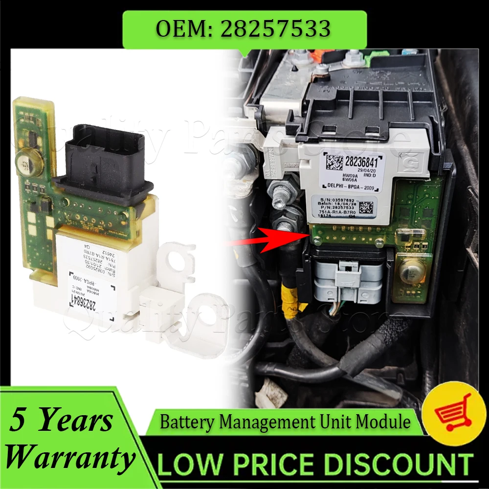 

28236841 28257533 For Peugeot 3008 308SW 308CC RCZ For Citroen C4 Car Battery Management Unit Module Fuse Box Voltage Module 1PC