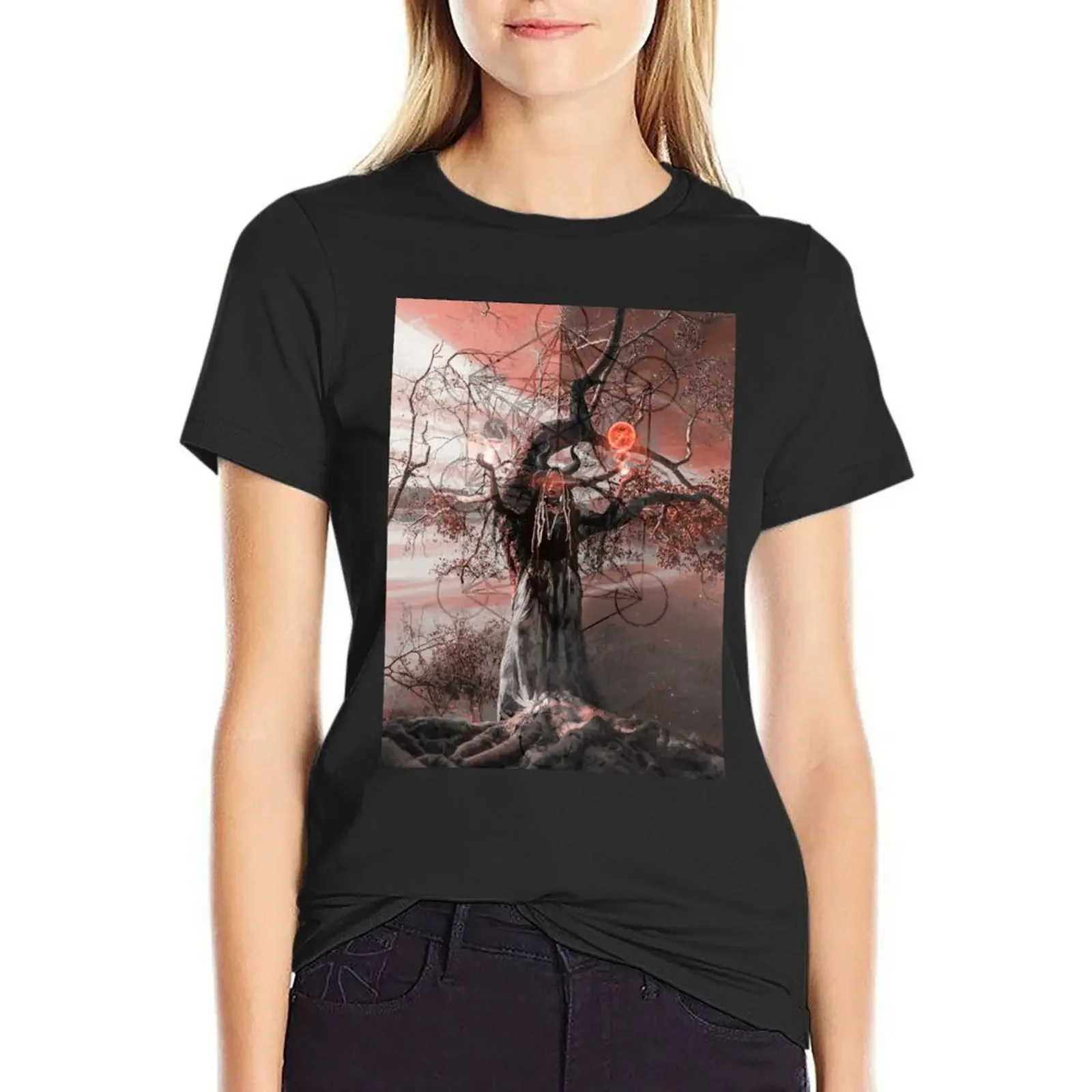 

Duality of Life T-Shirt blacks animal print plain Woman fashion