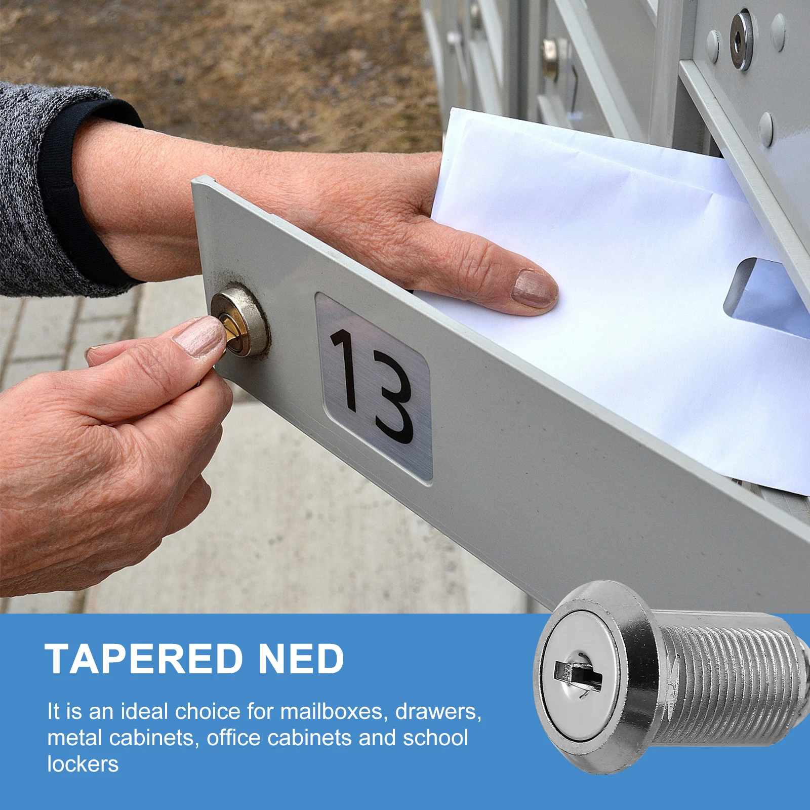 

5pcs Independent Management Cabinet Locks Thickened Zinc Alloy Durable Rustproof Mailbox Letter Box Drawer Cabinet Office School