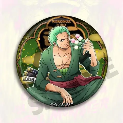One Piece Anime Brooch Badge Luffy Zoro Ace Red Hair Chopper Pendant Keychain Gift - view 4